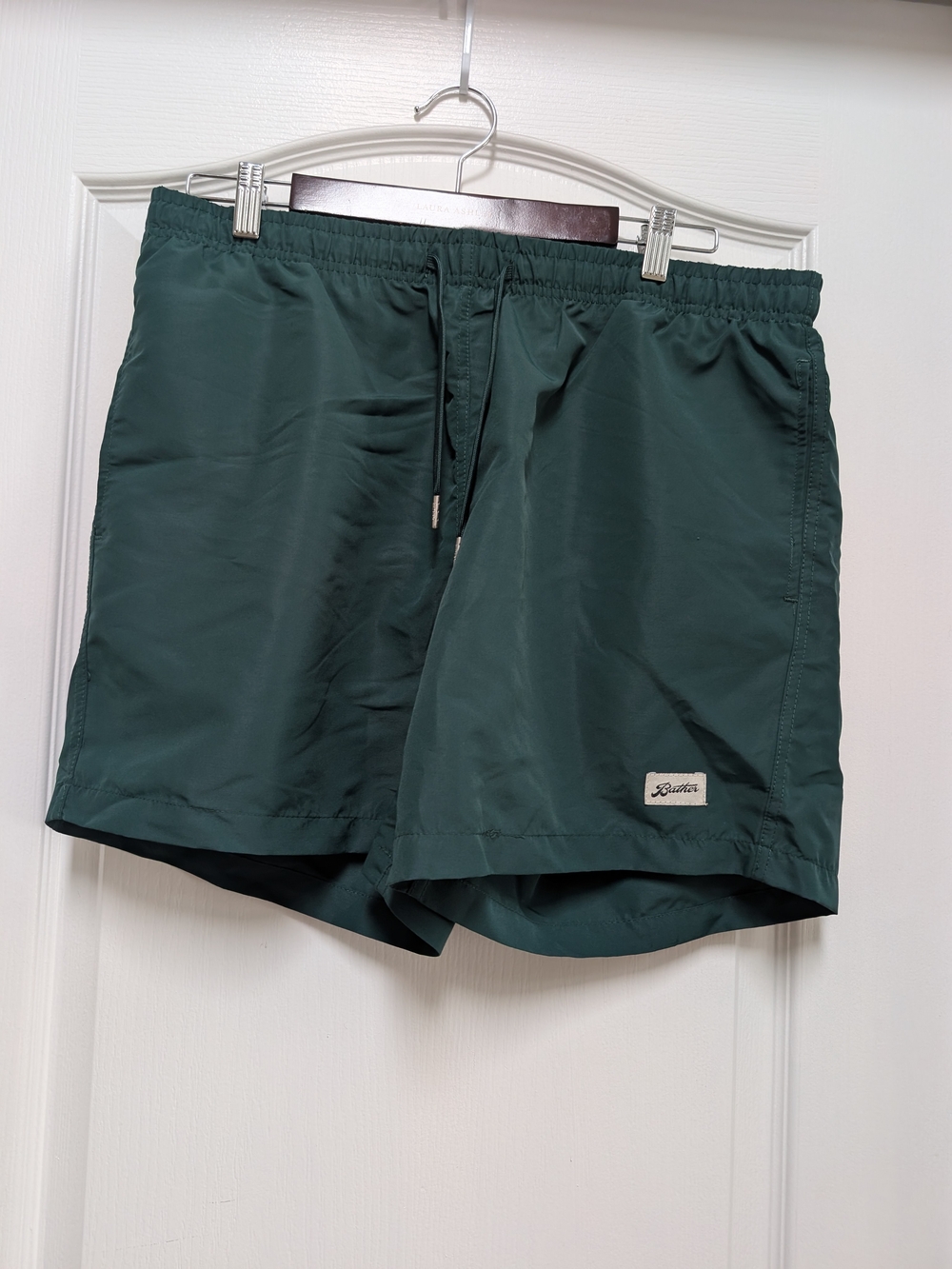 Bather Men’s L Green Swim Trunks Recycled Mesh Lined NWT